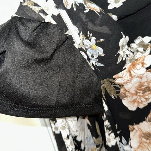 Baltic Born XXL Kia Black Blue Blush Pink Floral Kimono Maxi Dress - Picture 8 of 14